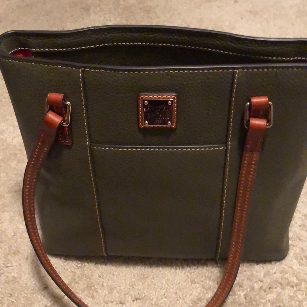D&B Pebble Leather Small Olive Lexington Shopper